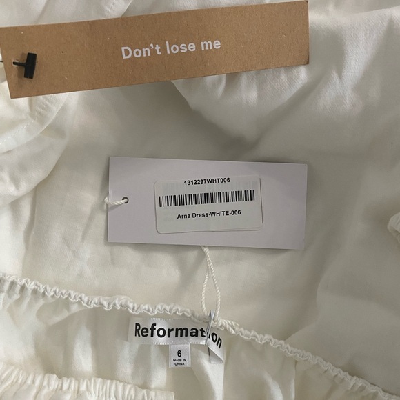 NWT Reformation Arna Dress White (Size 6) - Picture 7 of 8
